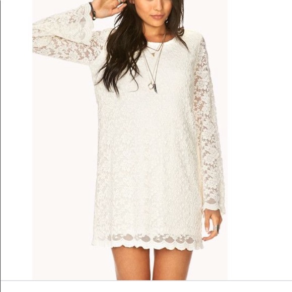 Forever 21 Dresses & Skirts - Boho Doll Crochet Shift Dress